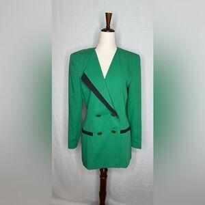 Vintage NWT Oleg Cassini Asymmetric Double Breasted Blazer